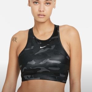 New Nike Dri-FIT Swoosh Medium-Support 1-Piece Pad High-Neck Sports Bra